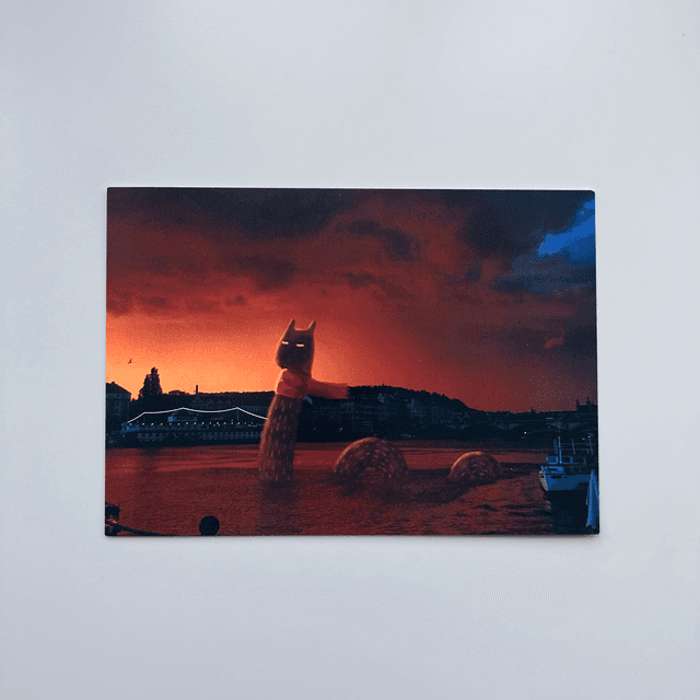Dramatic sunset over Vltava